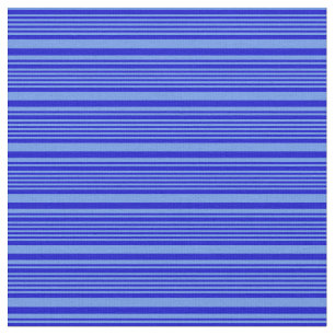 Blue and Cornflower Blue Stripes Fabric