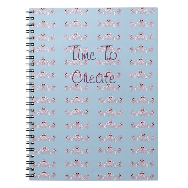 Blue and Cranberry  Notebook (Front)