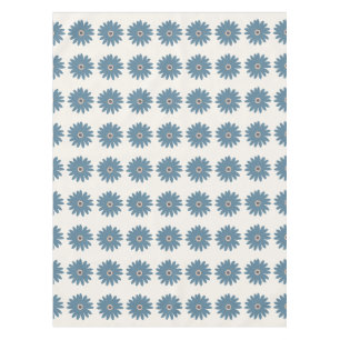 Blue And Cream Daisy Tablecloth