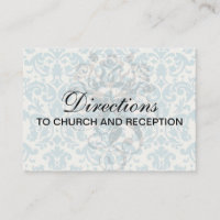 blue and cream damask flourish pattern