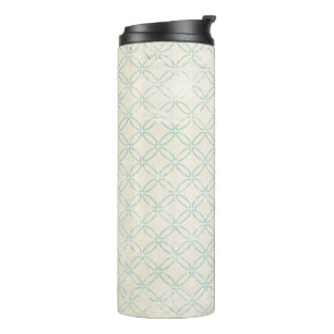Blue and Cream Vintage Design Insulated Tumbler