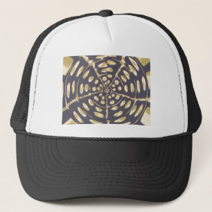 Blue and Creamy Polka Dot Oval Pattern Trucker Hat