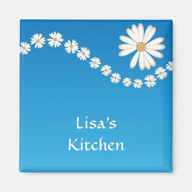 Blue and Daisy Magnet (Front)