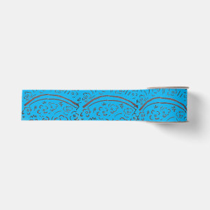 Blue and Dark Grey Grosgrain Ribbon