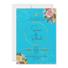 Blue and Floral wedding