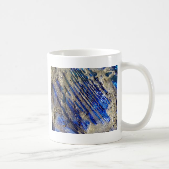 Blue and Gold Abstract Coffee Mug (Right)
