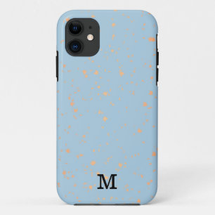 Blue And Gold Abstract Editable Mongram iPhone 11 Case