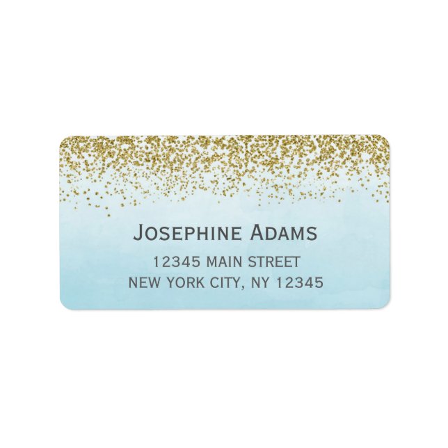 Blue and Gold Address Labels (Front)