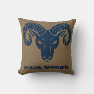 Blue and Gold Aries Ram Tough Cushion