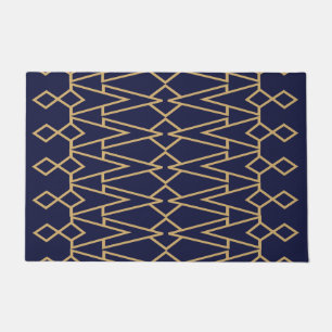 Blue and Gold Bowties  Doormat