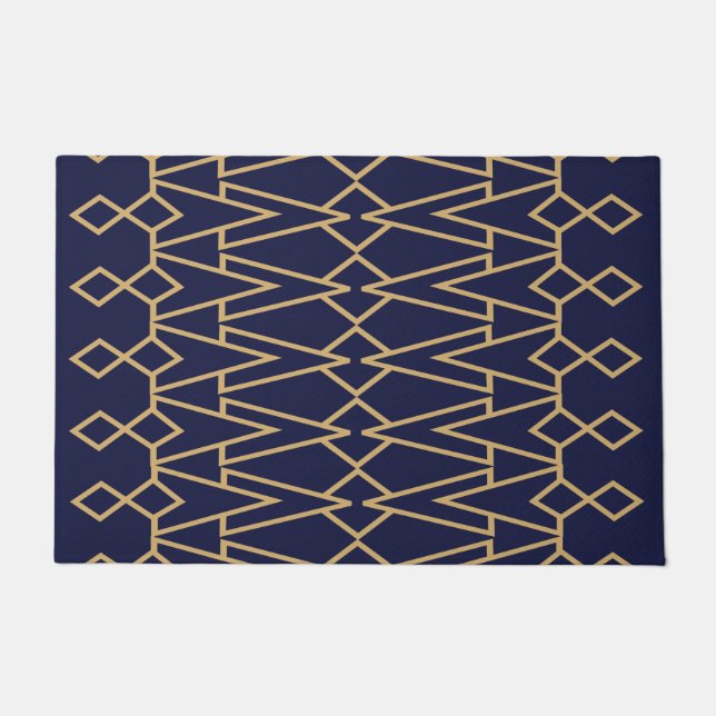 Blue and Gold Bowties  Doormat (Front)