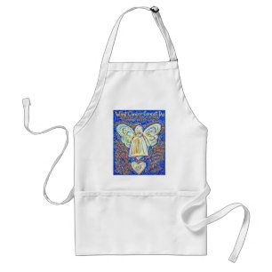 Blue and Gold Cancer Angel Apron