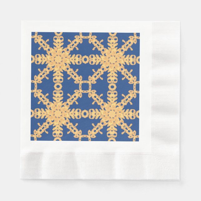 Blue and gold collection napkin (Front)