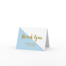 Blue and Gold Colour Block | Graduation Thank You