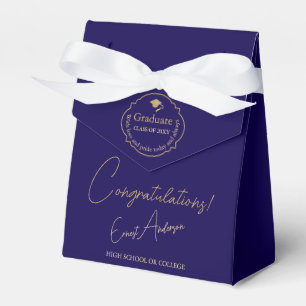 Blue and Gold Congratulations Graduate Graduation Favour Box