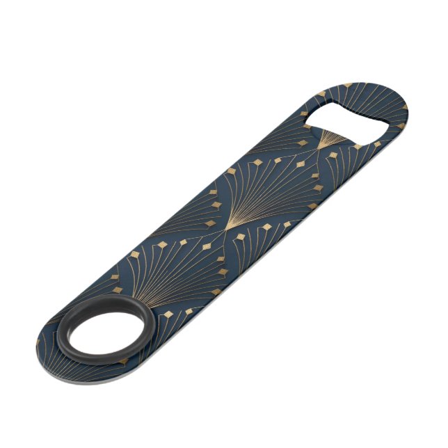 Blue And Gold Deco Pattern (Front Angled)