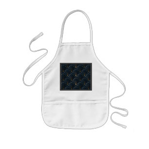 Blue And Gold Deco Pattern Kids Apron