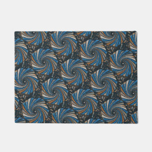 Blue and Gold Doormat