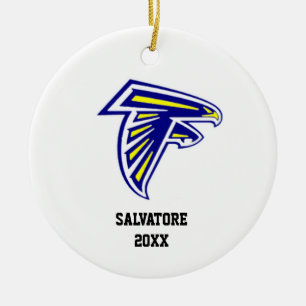 Blue And Gold Falcon Christmas Ornament