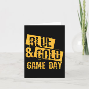 Blue And Gold Game Day Group Outfit For High Schoo Card
