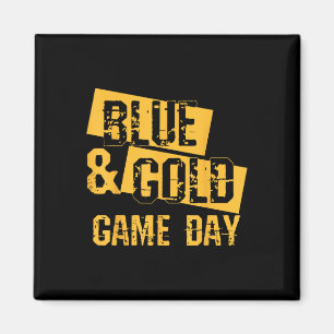 Blue And Gold Game Day Group Outfit For High Schoo Magnet
