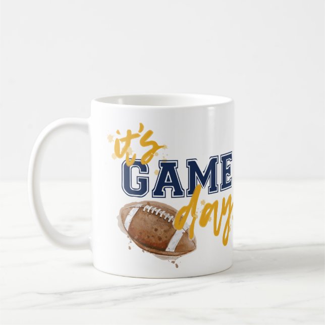 Blue and Gold Game Day Mug (Left)