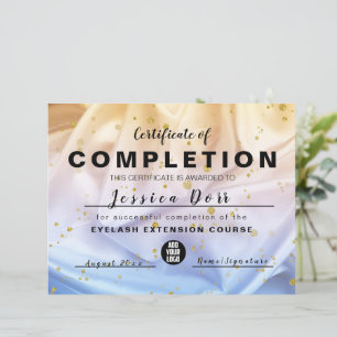 Blue and Gold Glitter Award Certificate