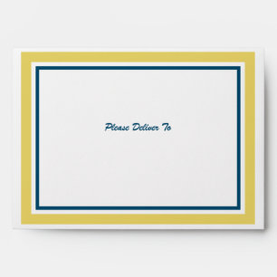 Blue and Gold Graduation Party Envelope