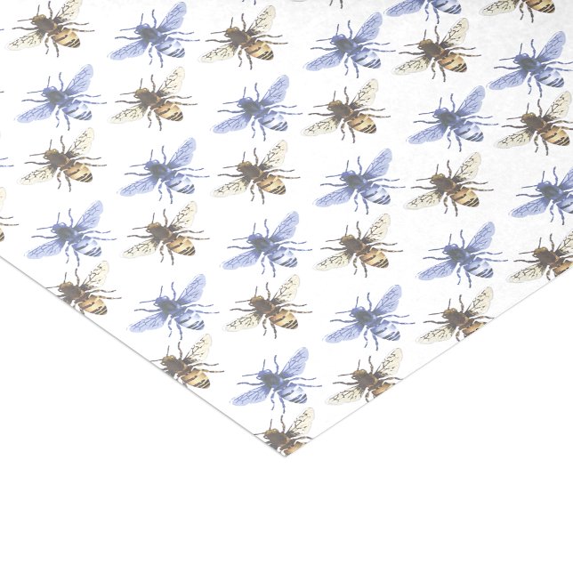 Blue and Gold Honeybees Tissue Paper (Creator Uploaded)