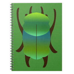 Blue and Gold Jewel Beetle Notebook