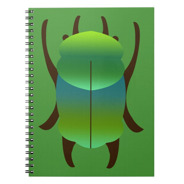 Blue and Gold Jewel Beetle Notebook (Front)
