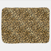 Blue and Gold Leopard Series Design 2 Baby Blanket (Horizontal)
