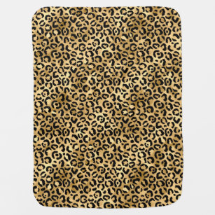 Blue and Gold Leopard Series Design 2 Baby Blanket