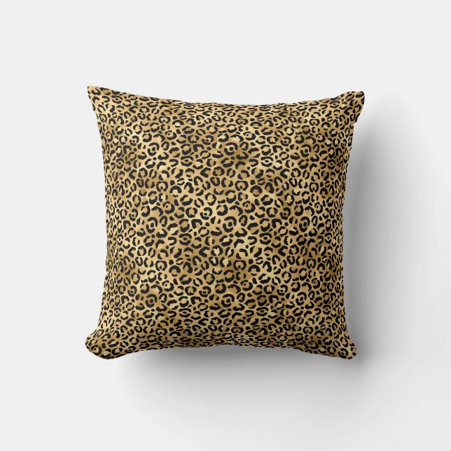 Blue and Gold Leopard Series Design 2 Cushion (Front)