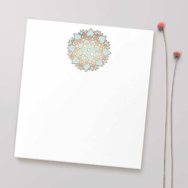 Blue and Gold Lotus Notepad (Creator Uploaded)