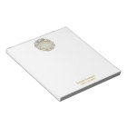 Blue and Gold Lotus Personalised Notepad