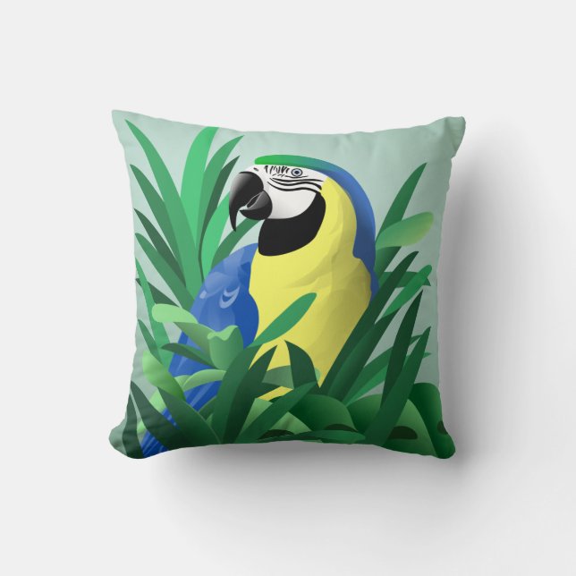 Blue and Gold Macaw Cushion (Front)