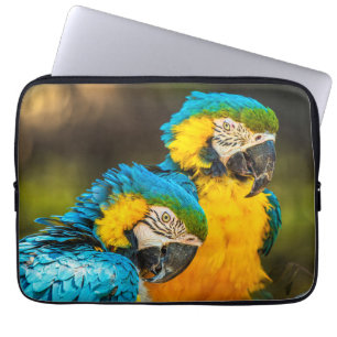 Blue and Gold Macaw Laptop Sleeve Tropical Birds