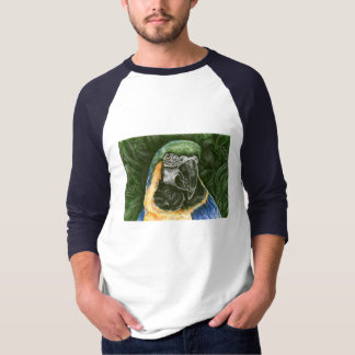 Blue and Gold Macaw Men's basic 3/4 Raglan T-Shirt