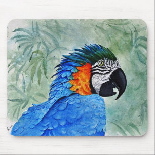 Blue and Gold Macaw Mouse Pad