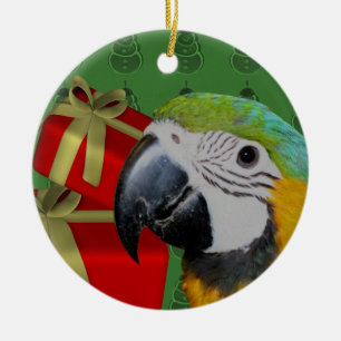 Blue And Gold Macaw Parrot Christmas Ornament