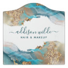 Blue And Gold Modern Art Liquid Watercolor Ink