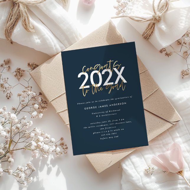 blue and gold modern script graduation (Creator Uploaded)