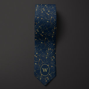 Blue and Gold Neurons Tie