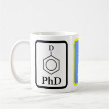 Blue and Gold PhD Molecule Mug