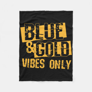Blue And Gold Spirit Wear For High School Football Fleece Blanket