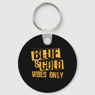 Blue And Gold Spirit Wear For High School Football Key Ring
