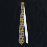 Blue and Gold Star of David Hanukkah Tie<br><div class="desc">Blue and Gold Star of David Hanukkah Tie</div>