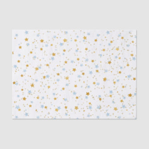 Blue and Gold Stars Confetti Tissue Paper