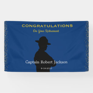 Blue and Gold State Trooper Retirement Banner